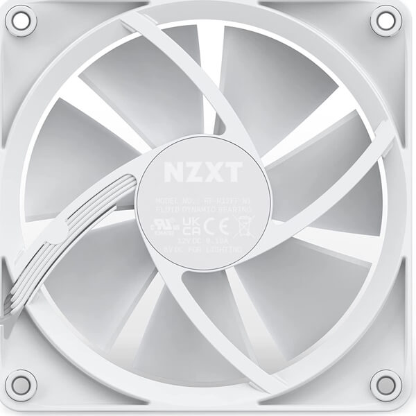 Nzxt F120 RGB 120mm White Cabinet Fan (Single Pack)